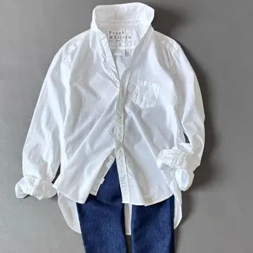 새상품급 프랭크앤아이린 긴팔 셔츠 화이트 EILEEN XS uy8