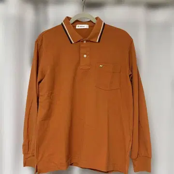 GoldenBear 오렌지 긴팔 피케 셔츠 L