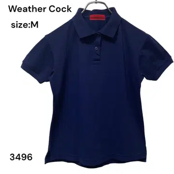 웨더콕 Weather Cock 피케 셔츠 반팔 네이비 M