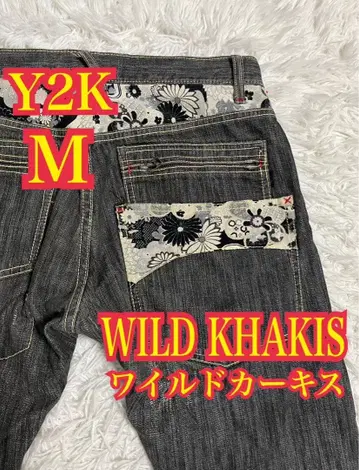 Y2K WILD KHAKIS 와일드 카키스 데님 청바지 일본풍 패턴 M