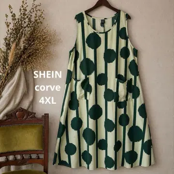38 새상품급 빅 사이즈 SHEIN corve 그린 원피스