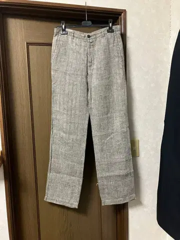 00s 라이카기 dries van noten 린넨 세미 와이드 슬랙스