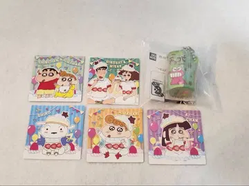 짱구는 못말려 20주년 초코비 미니어처 참 & 씰 5장 세트