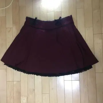 디어마이러브 휘핑 와인 레드 플레어 스커트 레이스 포함 5L