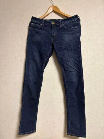 Lee 리 데님 팬츠 M 다크 네이비 스트레이트 청바지 남성용 미 실루엣