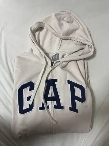 GAP 풀 집업 후드티 L 사이즈 크림