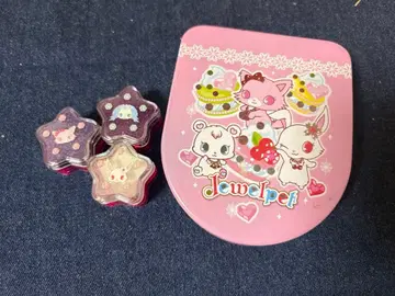 헤이세이 레트로 Sanrio 주얼펫 화장품 틴 케이스 세트 (당시물)