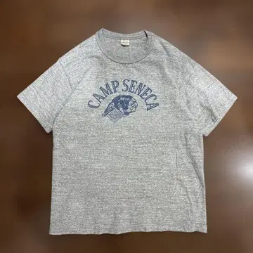 WAREHOUSE 웨어하우스 스며드는 프린트 T셔츠 그레이 멜란지