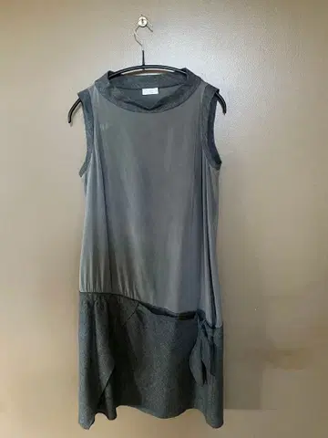 BRUNELLO CUCINELLI 그레이 슬리브리스 원피스