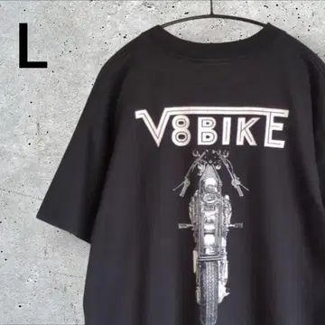 구제 의류 V8BIKE 포켓T셔츠 블랙 바이커 아메리칸 바이크 L
