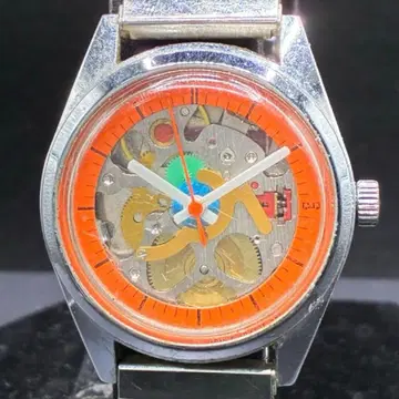 CITIZEN 시티즌 Q&Q 스켈레톤 자동 감기 32mm 손목시계 남성용