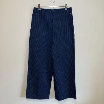 45R 와이드 팬츠 스트라이프 인디고 사이즈 2