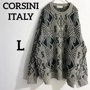 CORSINI ITALY 코르시니 이탈리아제 올 패턴 스웨터 빈티지