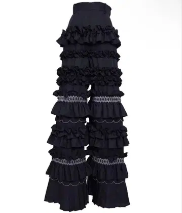 rurumu: smocking frill PT black