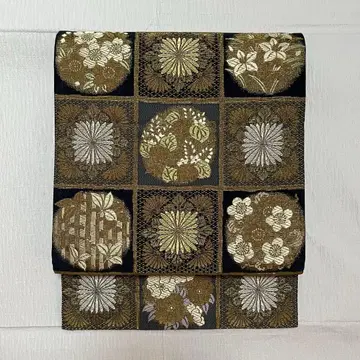 니시진 후쿠로 오비 금화산직 비로드