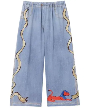 M 사이즈 면 100% 츠모리치사토 하의 8부 길이 룸웨어 하의