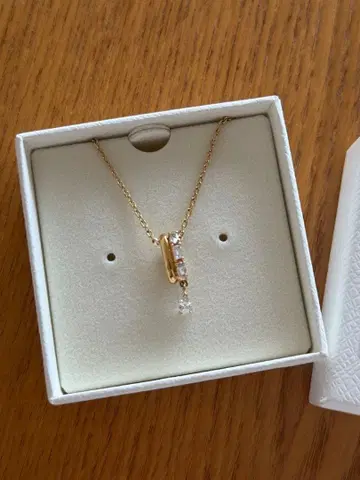 스와로브스키 핑크 골드 목걸이