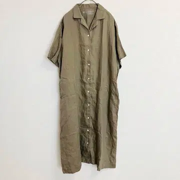 무인양품 린넨 셔츠 원피스 반팔 M.L 사이즈