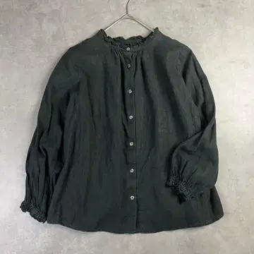 nest Robe 네스트로브 린넨 스탠드 프릴 칼라 블라우스 2way