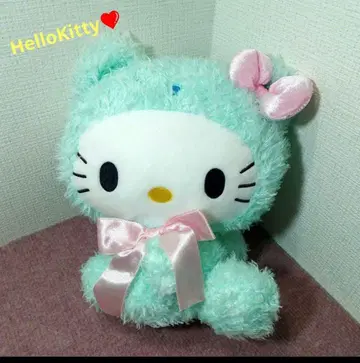 레트로 HelloKitty 헬로키티 봉제 인형 2010 민트 그린