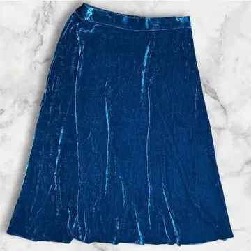 소프트 사라운딩스 [ 3L 실크 혼방 벨벳 롱 스커트 레어 사이즈