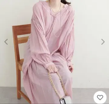 natural couture 사다리 레이스 듬뿍 개더 원피스