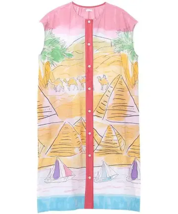 L 면 100% 와코루 츠모리치사토 슬립 룸웨어 원피스