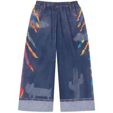 M 면 100% 츠모리치사토 하의 8분 길이 룸웨어 하의