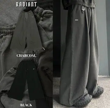RADIANT 오리지널 턱 와이드 스웻 팬츠