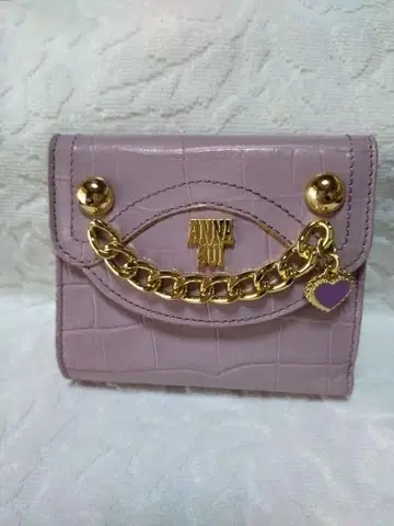 [새상품급] ANNA SUI 안나수이 이단 접이식 지갑 크로커다일