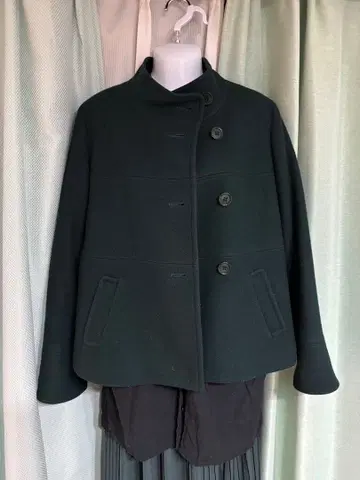 1702.DESVISIO 다크 그린 피 코트 42