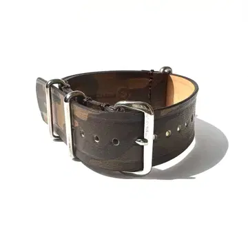 20mm 카모 프린트 레더 NATO 스트랩