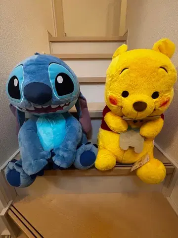 스티치 푸우 봉제 인형 빅 사이즈 택 포함