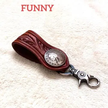 FUNNY 파니 인디언 헤드 콘초 카빙 벨트 루프