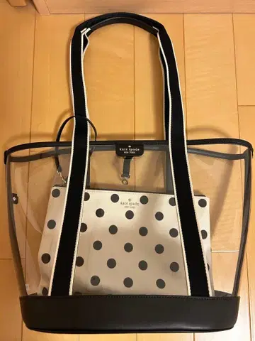 kate spade 클리어 토트백 도트 무늬