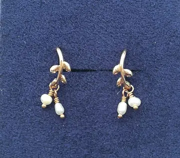 agete K10 후크 펄 귀걸이