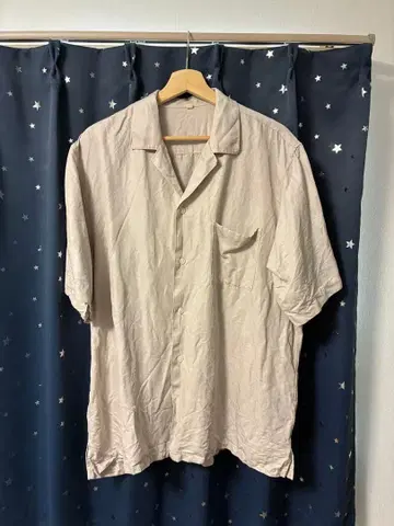 무지 라보 반팔 셔츠 린넨 실크