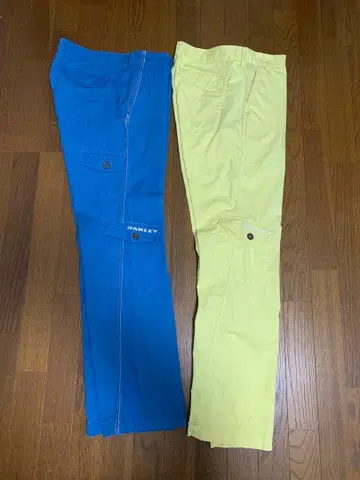 OAKLEY 골프 팬츠 파랑 노랑 2세트 사이즈 34 가격 인하