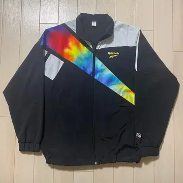 Reebok xlarge 콜라보 나일론 자켓 블랙/멀티 컬러