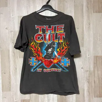 80's90's 파키 면 THE CULT 밴드 티셔츠 빈티지 티