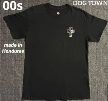 00s DOG TOWN 도그타운 크로스 로고 티셔츠 블랙 온두라스 제조