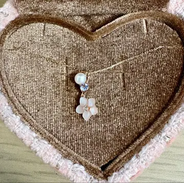 [ BLOOM ] 12월 탄생화 K10 핑크 골드 크리스마스로즈 목걸이