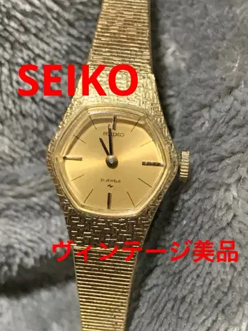 SEIKO 수동 와인딩 손목시계 골드 빈티지 새상품급
