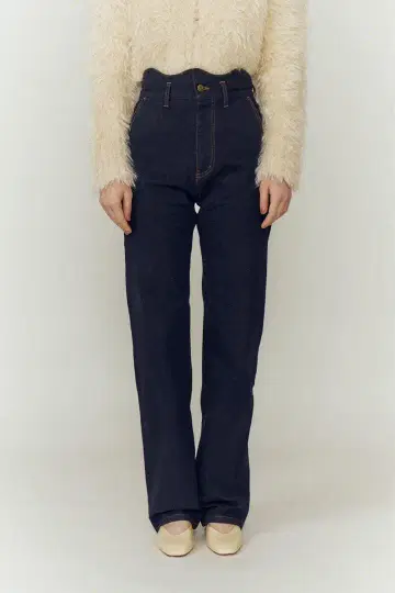 eaphi 웨이브 디자인 하이 웨이스트 데님