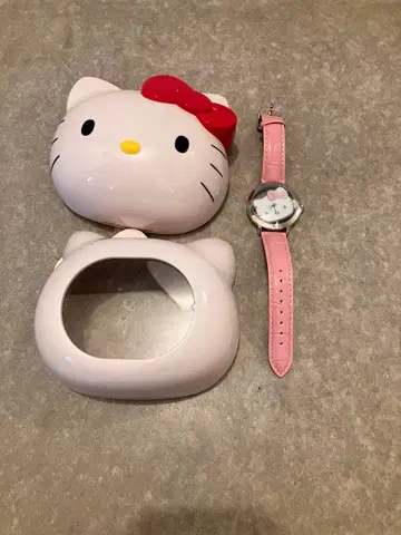 헬로키티 여성용 워치 케이스 포함 손목시계