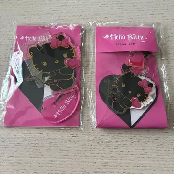 헬로키티 천사와 악마 아크릴 스탠드 키링 2개