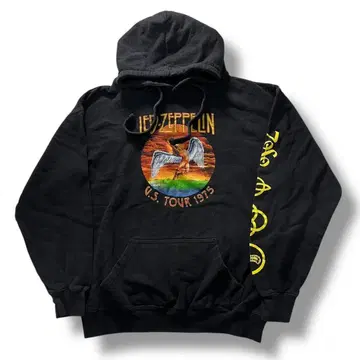 레드 제플린 락 후드티 천사 70s 복각 투어 소매 로고 구제 의류