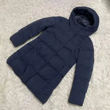 새상품급 UNIQLO 심리스 다운 숏 파카 네이비 여성용 S