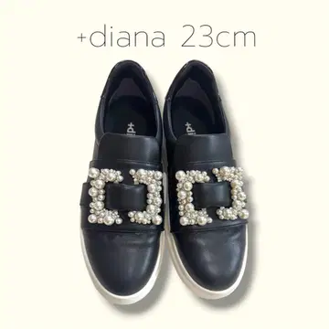 +diana 펄 버클 슬립온 23cm 경량 블랙 새상품급