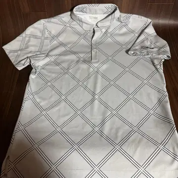 Titleist 골프 체크 무늬 피케 셔츠 L 사이즈